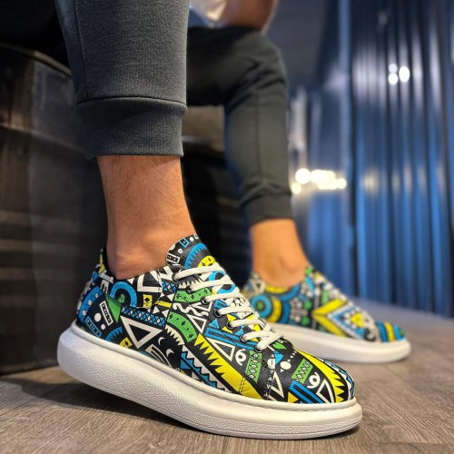Mens Sneakers - Yellow - 046