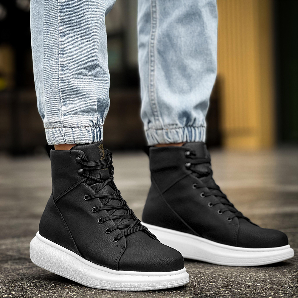 Men’s Boots - Black White - Sandor