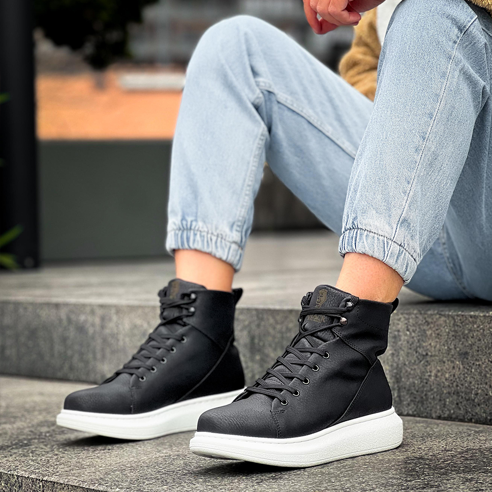 Men’s Boots - Black White - Sandor