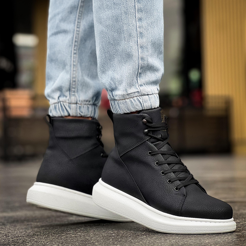 Men’s Boots - Black White - Sandor