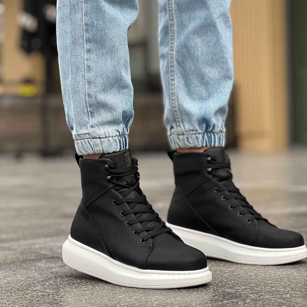 Men’s Boots - Black White - Sandor