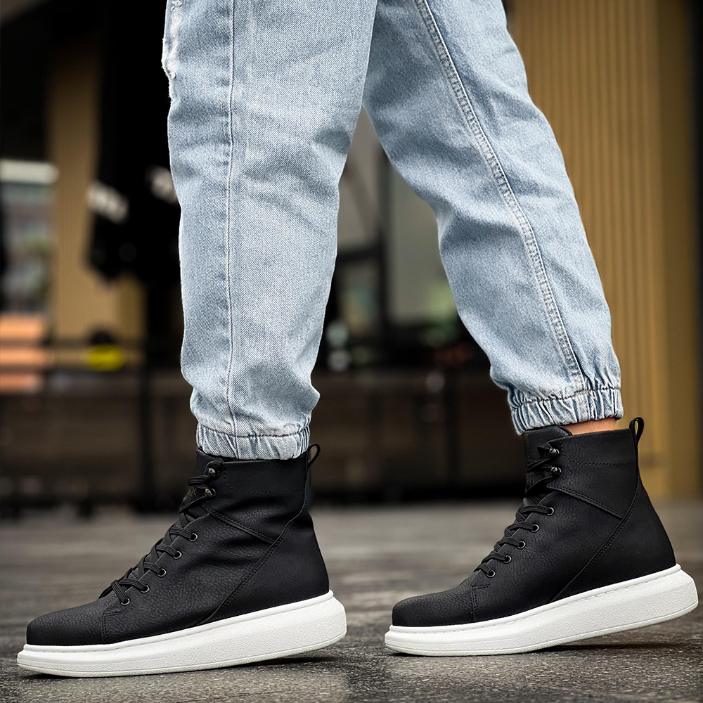 Men’s Boots - Black White - Sandor
