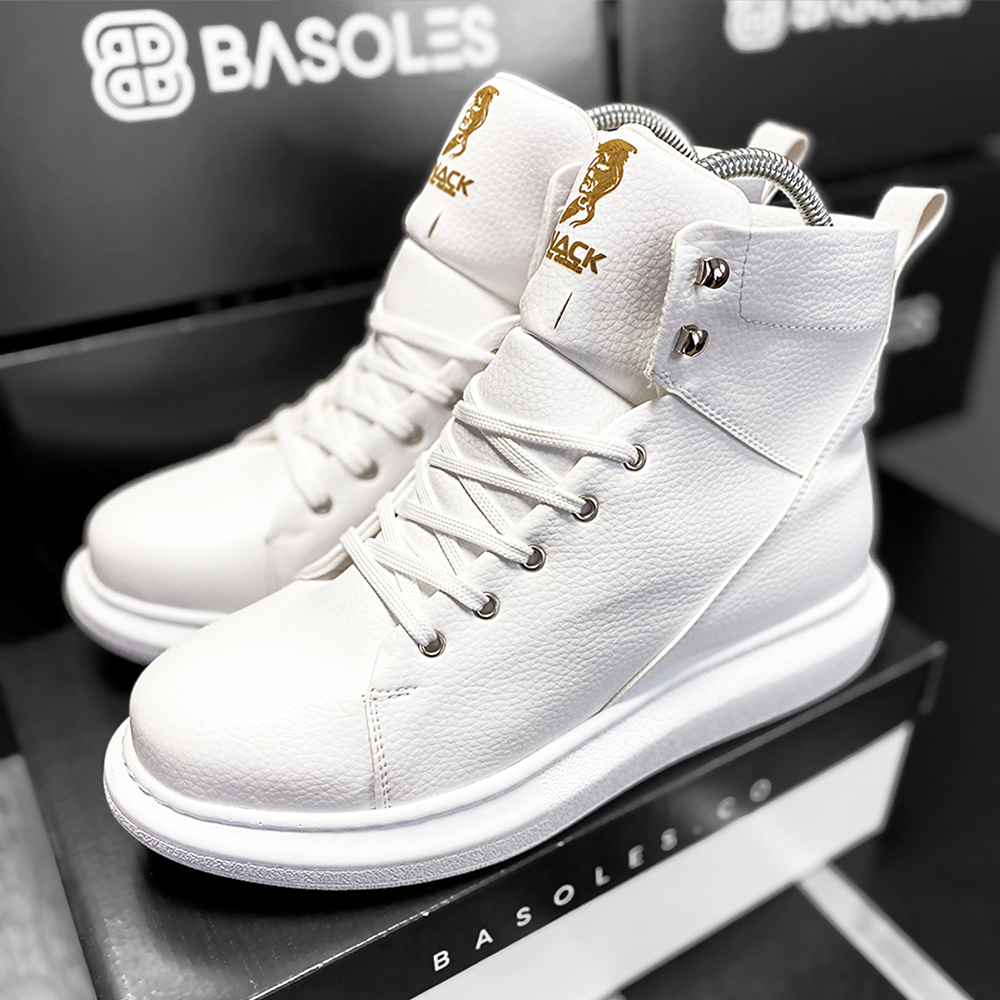 Men's High Top Sneakers - White - Sandor