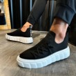 Mens Sneakers - Black White - 1025
