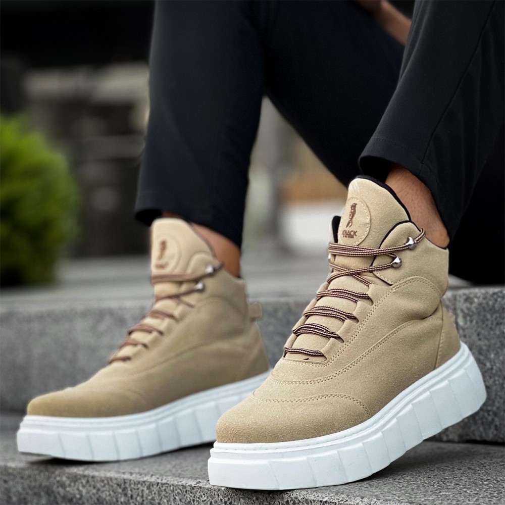 Men’s Boots - Beige Suede - 104