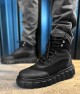 Mens High Top Sneakers - Black - 104