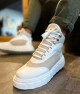 Mens High Top Sneakers - White - 104