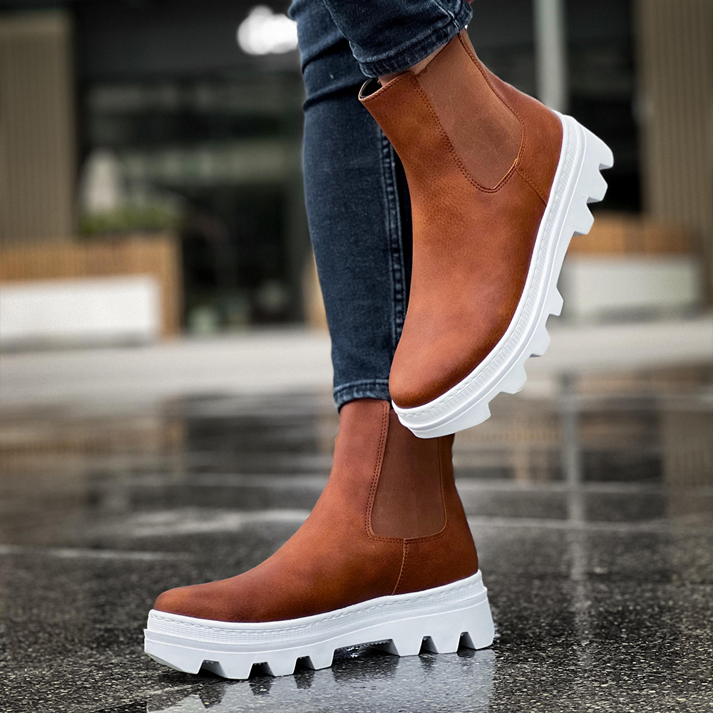 Mens Boots - Tan - 113
