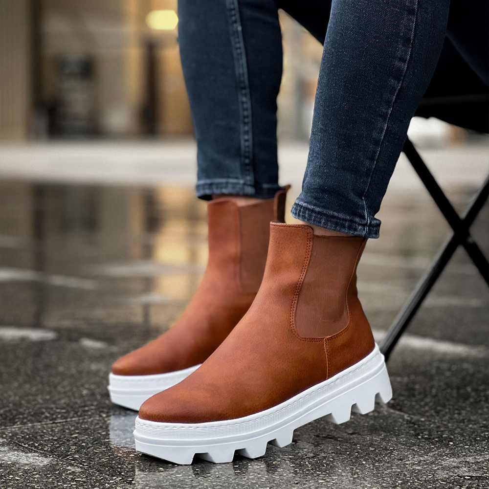 Mens Boots - Tan - 113