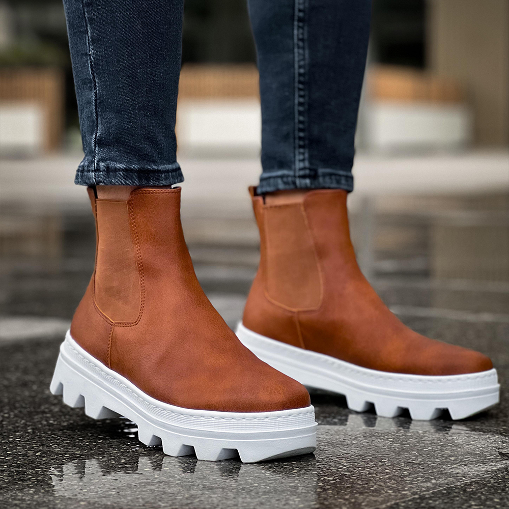 Mens Boots - Tan - 113