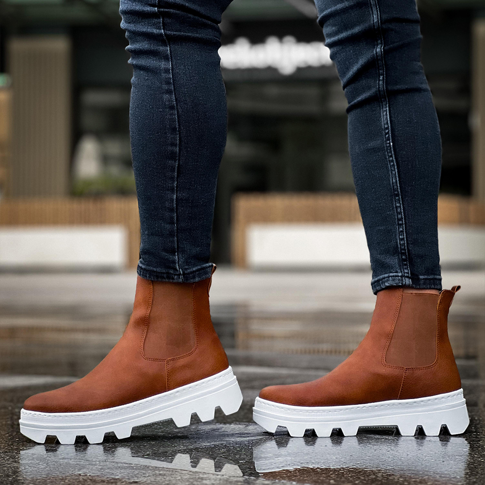 Mens Boots - Tan - 113