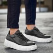 Mens Sneakers - Black White - 144