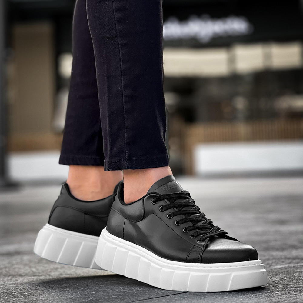 Mens Sneakers - Black White - 144