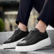 Mens Sneakers - Black White - 144