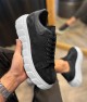Mens Sneakers - Black White Suede - 144