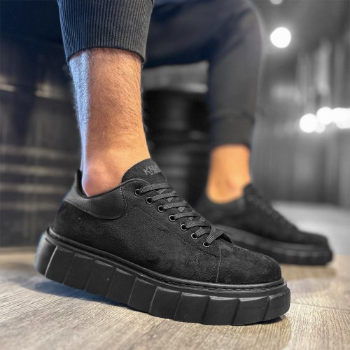 Mens Sneakers - Black Suede - 144