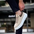 Mens Sneakers - Beige Suede - 144