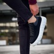 Mens Sneakers - Black White Suede - 144