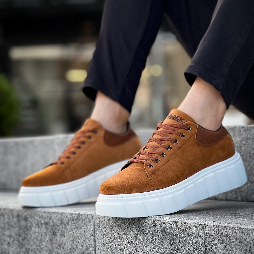 Mens Sneakers - Tan Suede - 144