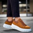 Mens Sneakers - Tan Suede - 144