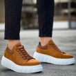 Mens Sneakers - Tan Suede - 144