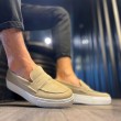 Mens Loafer - Beige Suede - 400