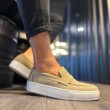 Mens Loafer - Beige Suede - 400