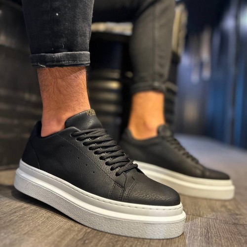 Mens Sneakers - Black White - 421