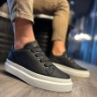 Mens Casual Shoes - Black White - 521