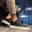 Mens Casual Shoes - Black White - 521