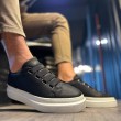 Mens Casual Shoes - Black White - 521