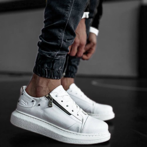 Mens Sneakers - White - 555