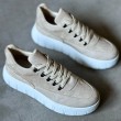 Mens Sneakers - Beige Suede - 600