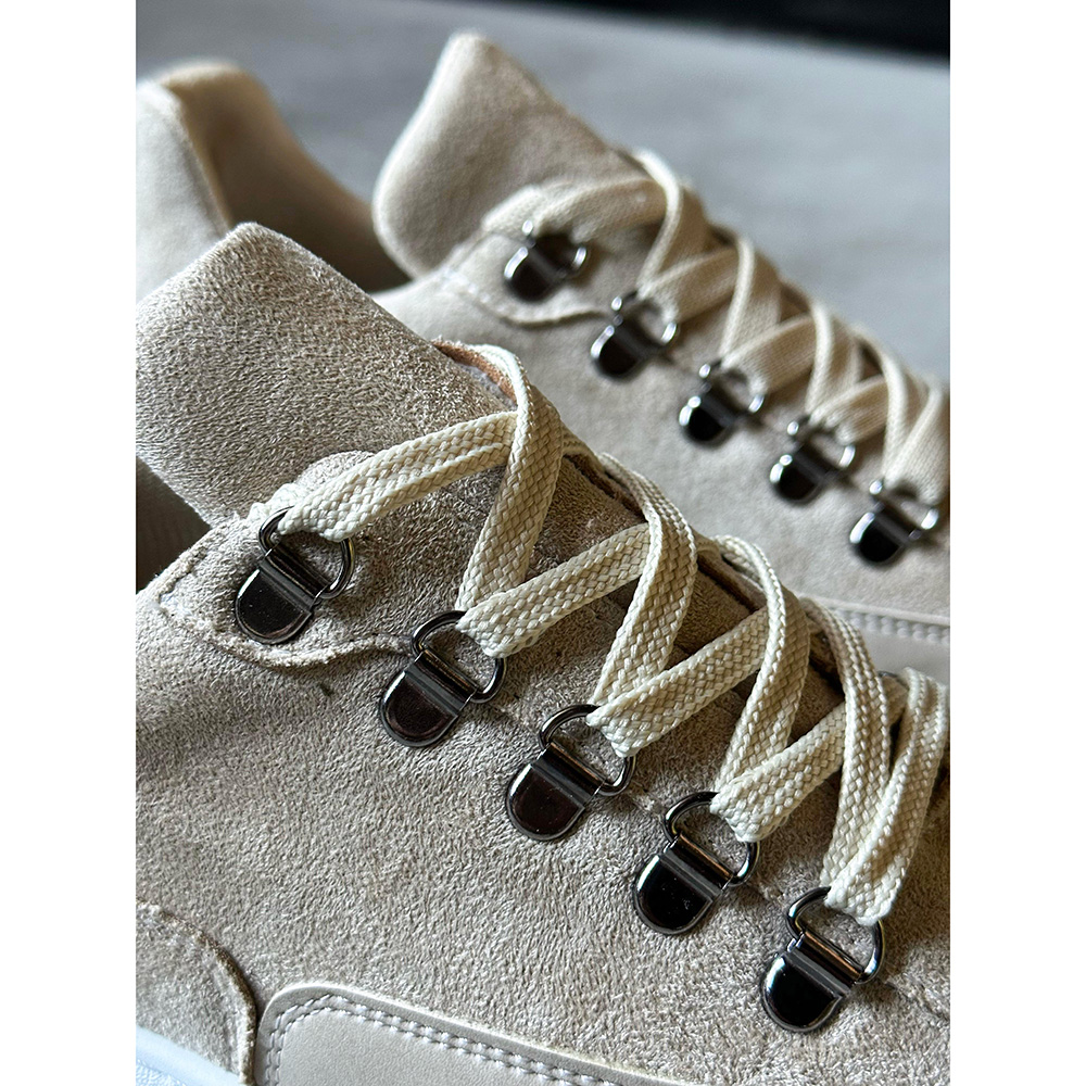 Mens Sneakers - Beige Suede - 600