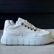 Mens Sneakers - White Suede - 600
