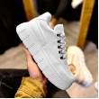 Mens Sneakers - White Suede - 600
