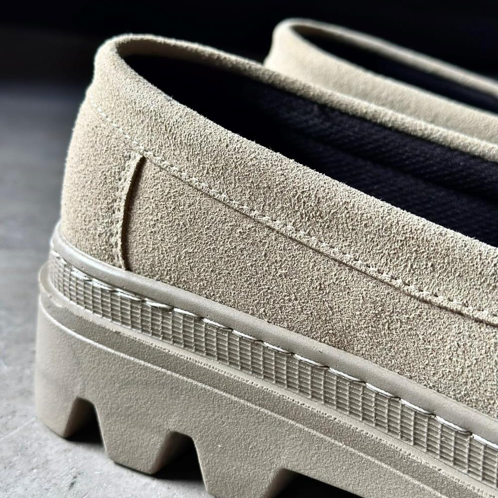 Mens Loafer - Beige Suede - 779