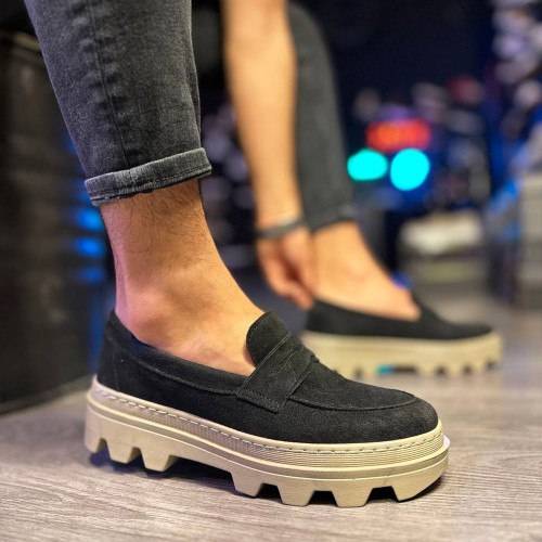 Mens Loafer - Black Suede - 779