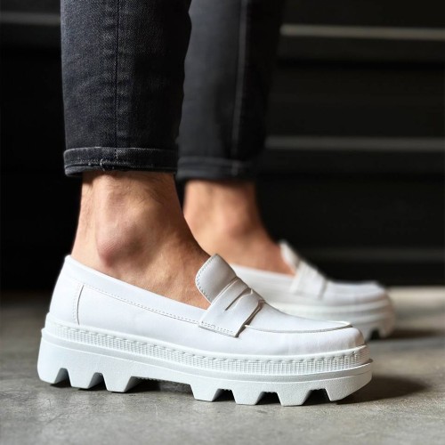 Mens Loafer - White - 779