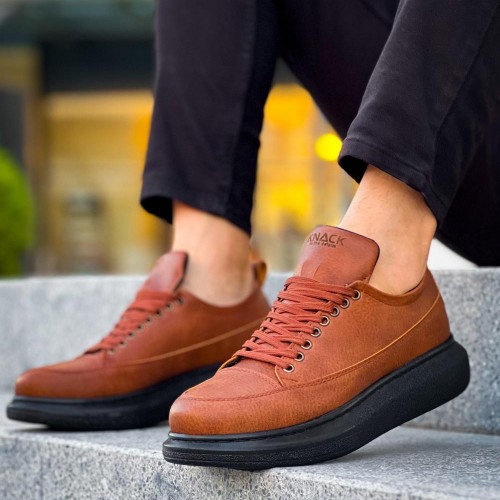 Mens Sneakers - Tan Black - 814