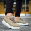 Mens Sneakers - Beige Suede - 814