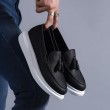 Mens Classic Shoes - Black White - 818