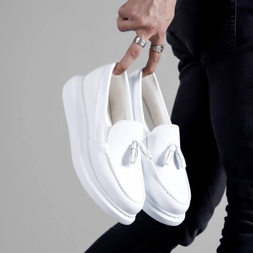 Mens Classic Shoes - White - 818