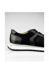 Mens Genuine Leather Casual Shoes - Black - 004