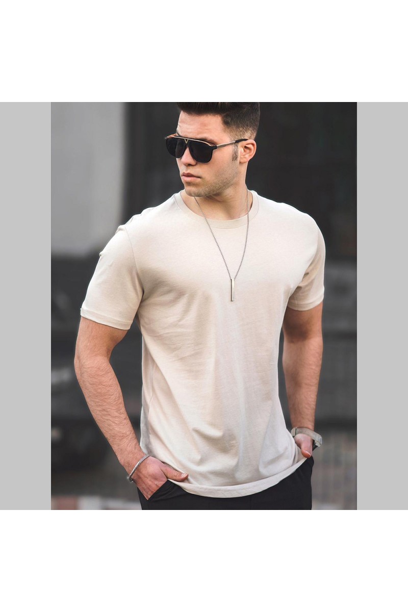 Mens T-shirt - Beige - 4951