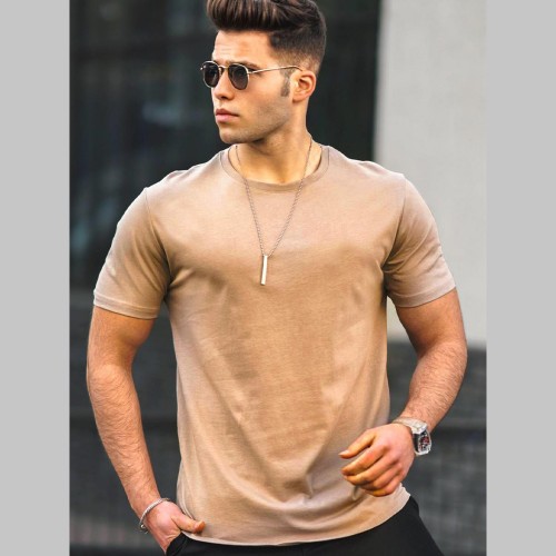 Mens T-shirt - Brown - 4951