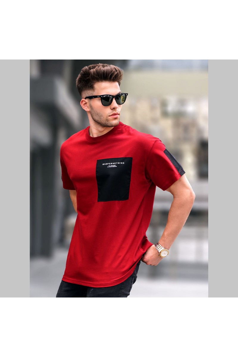 Mens T-shirt - Claret Red - 5832