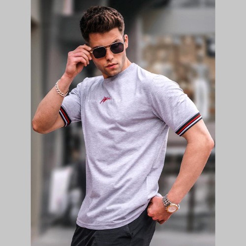 Mens T-shirt - Gray - 5849