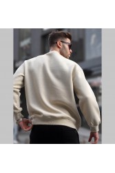 Mens Sweatshirt - Beige - 6048