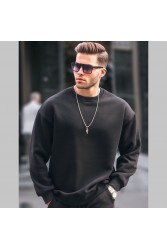 Mens Sweatshirt - Black - 6048